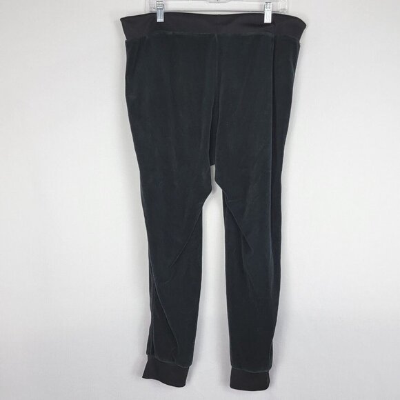 Juicy Couture Womens Zuma Velour Jogger Pants XL Classic Black Grunge Goth Y2K - Picture 3 of 16